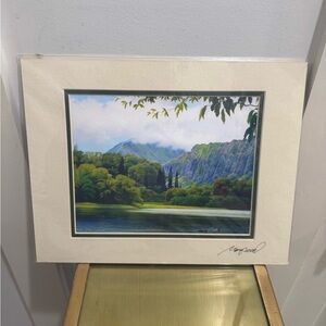 Kalalau Lookout “Tranquil Waters”signed print by Gary Reed c. 1981